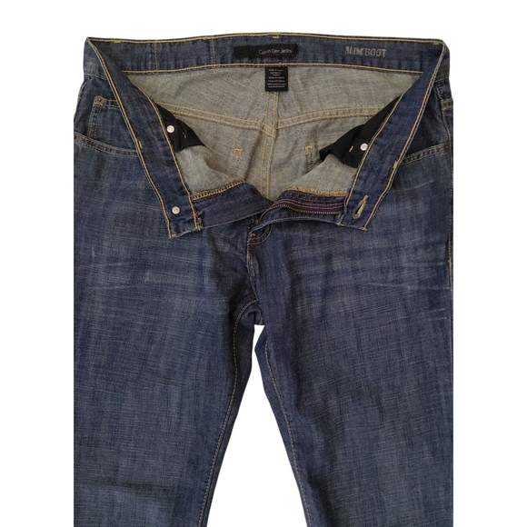 Calvin Klein Jeans Dark Blue Slim Boot Denim - Picture 3 of 5